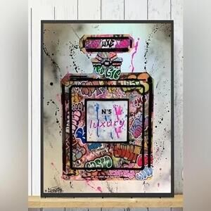 Decorative Luxury #5 Perfume Bottle Graffiti Print